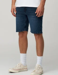 Slim Denim Shorts in Black