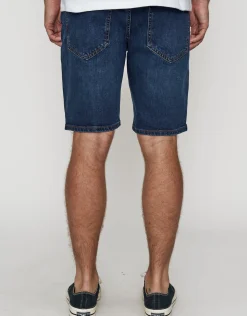 Slim Denim Shorts in Black