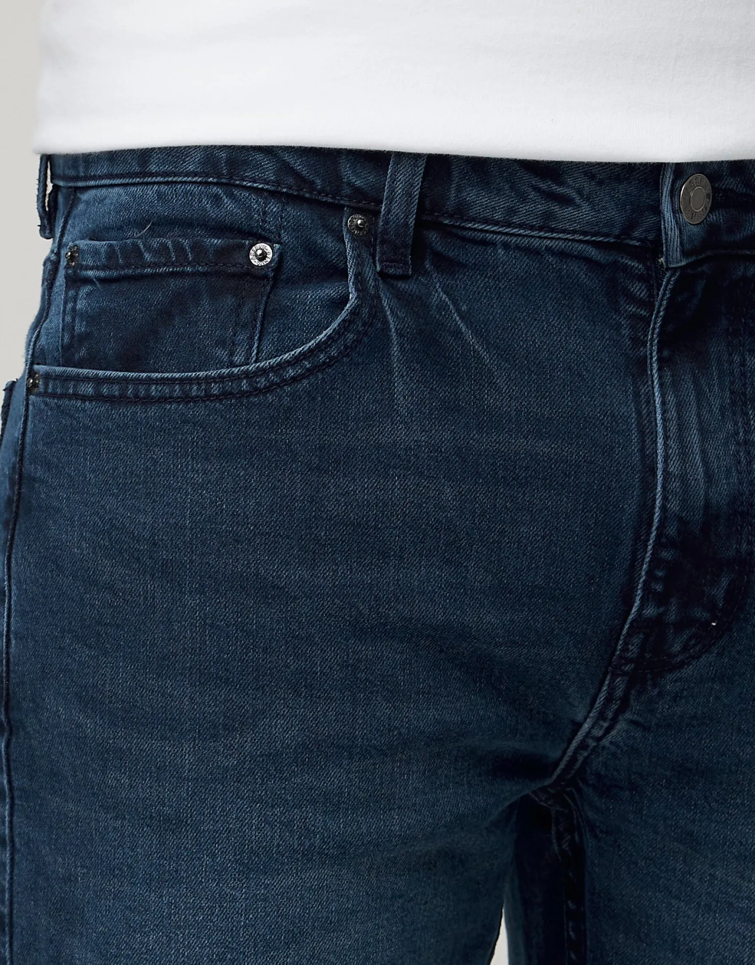 Slim Denim Shorts in Cloud White
