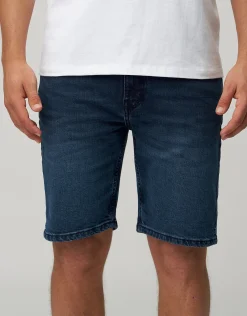 Slim Denim Shorts in Cloud White