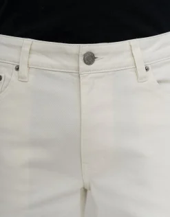 Slim Denim Shorts in Cloud White