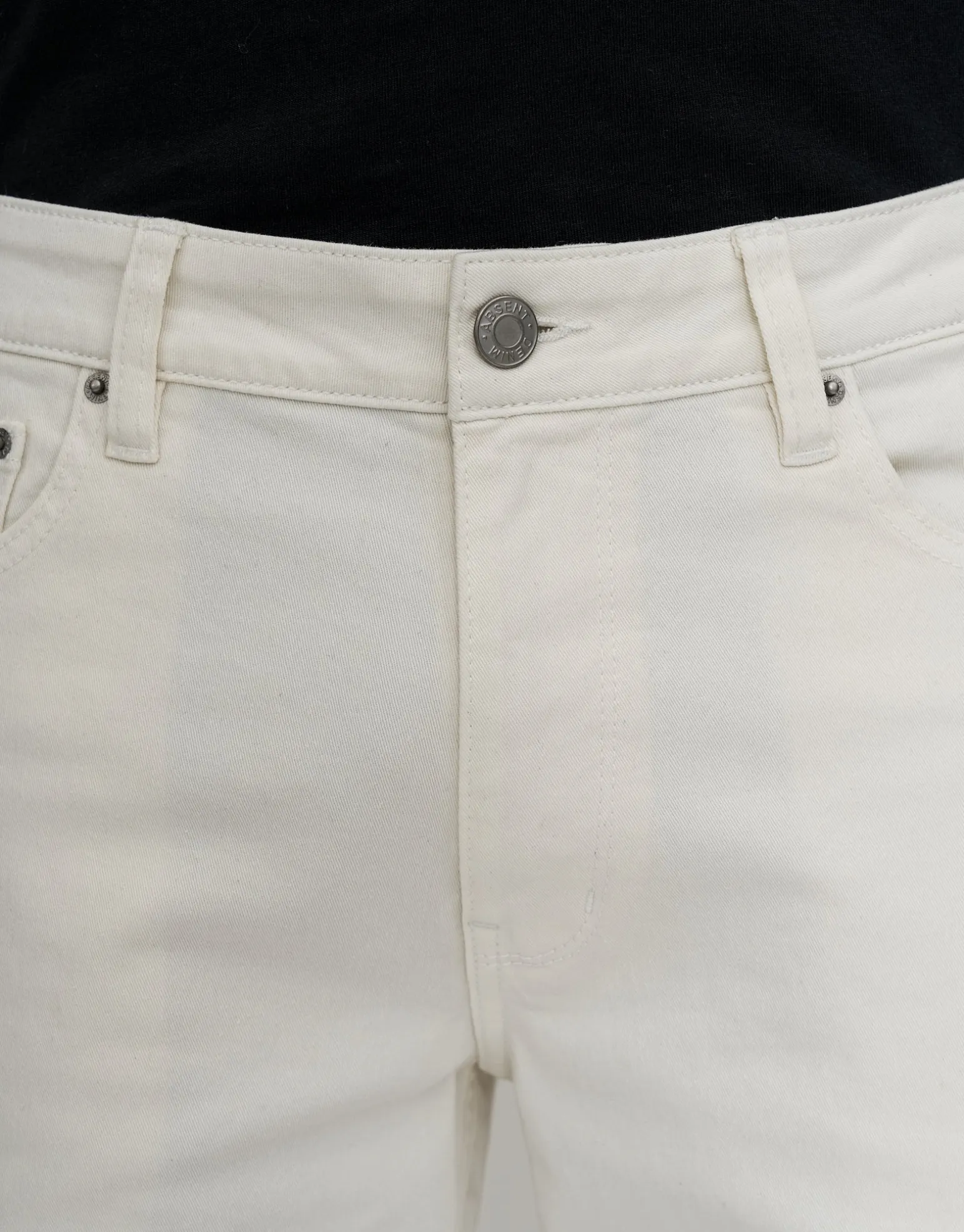 Slim Denim Shorts in Cloud White