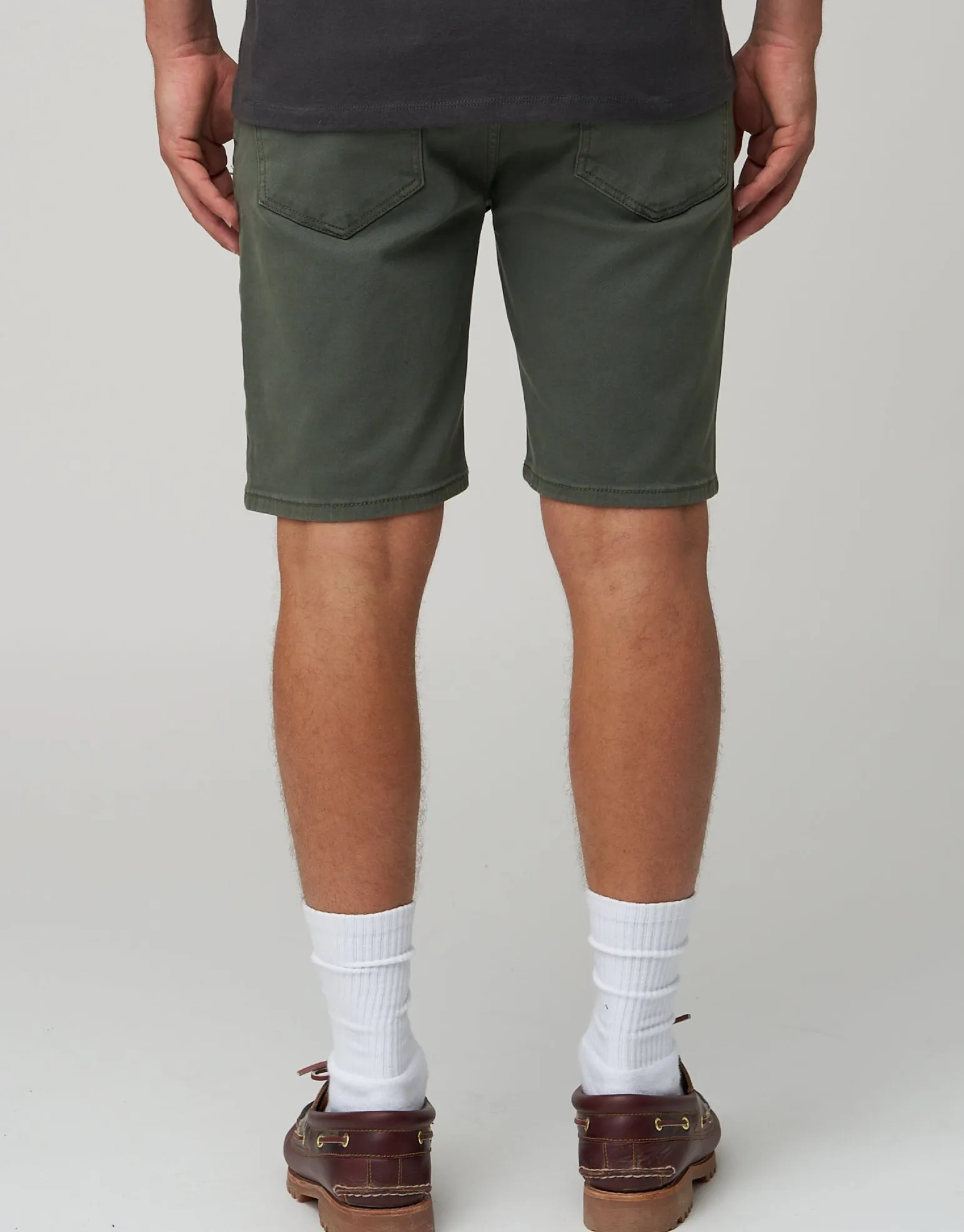 Slim Denim Shorts in Cloud White