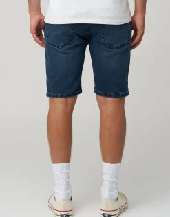 Slim Denim Shorts in Stonewash Sky