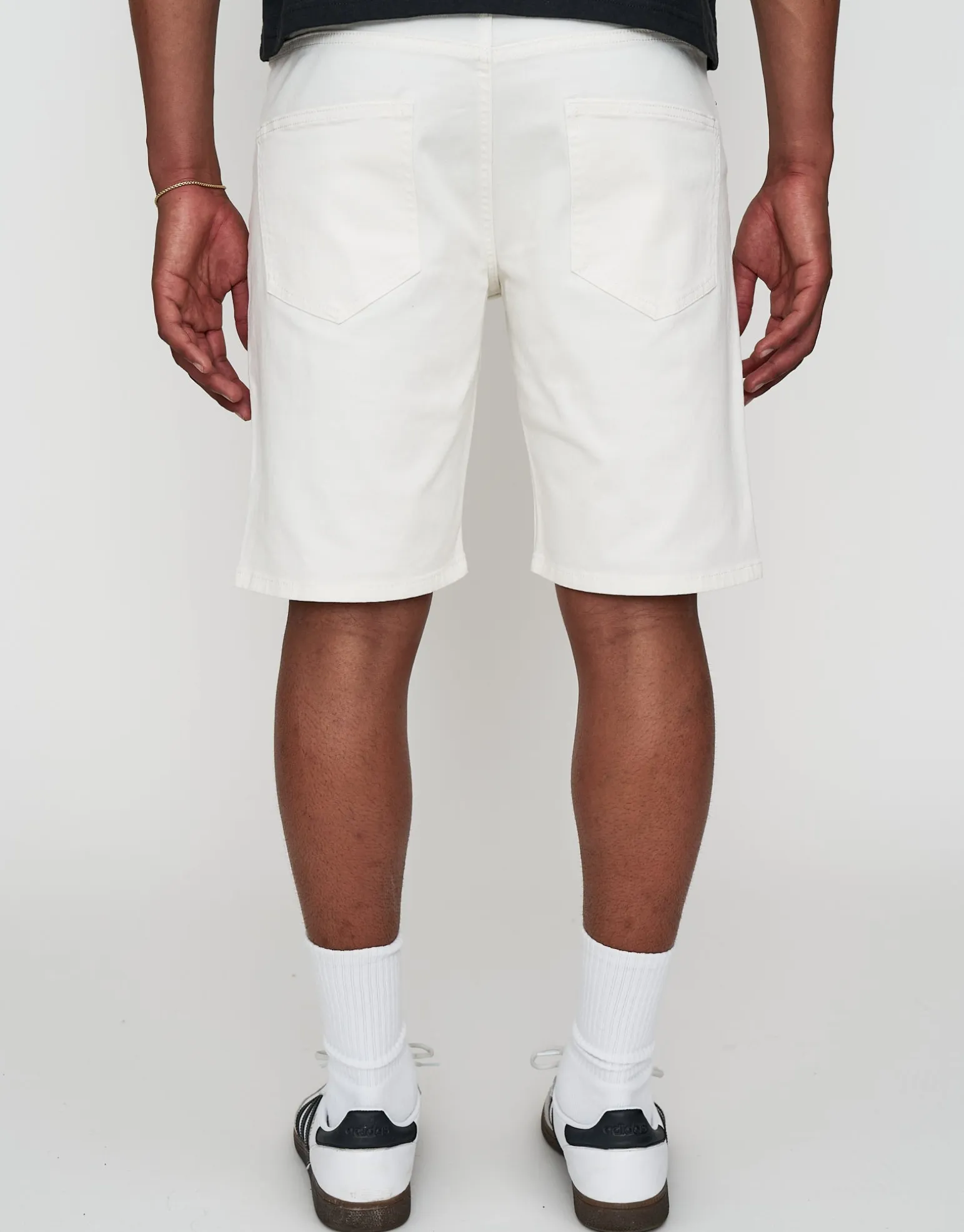 Slim Denim Shorts in Stonewash Sky