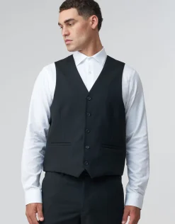 Slim Fit Waistcoat in Black