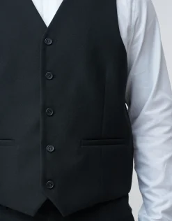 Slim Fit Waistcoat in Black
