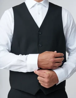 Slim Fit Waistcoat in Black