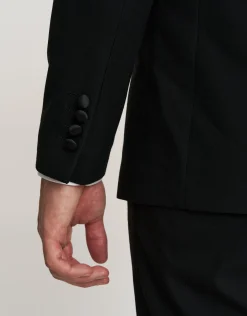 Slim Tuxedo Jacket in Black