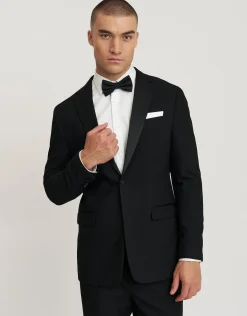 Slim Tuxedo Jacket in Black