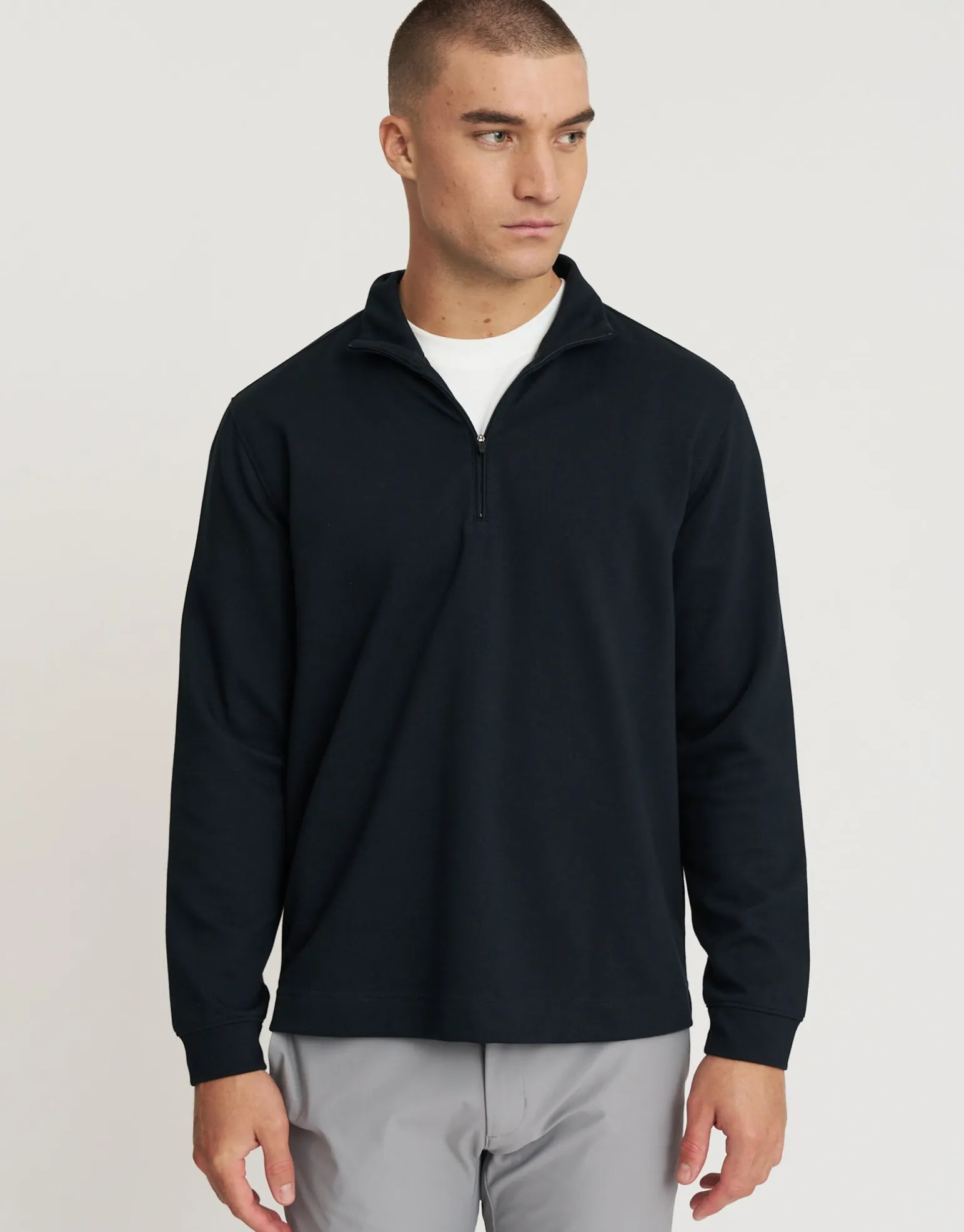 Smart Flex 2.0 Quarter Zip Sweat in Ice Blue