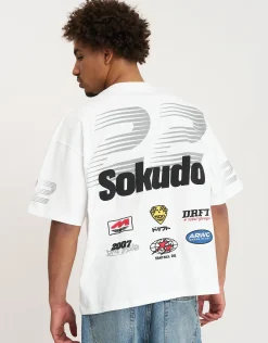 Sokudo Drift Box Tee in Blanc