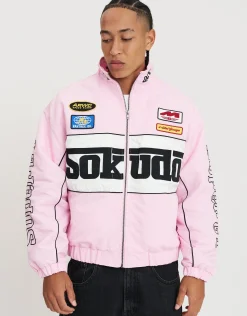 Sokudo Racing Jacket in Pink Glow