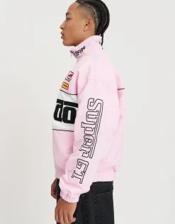 Sokudo Racing Jacket in Pink Glow