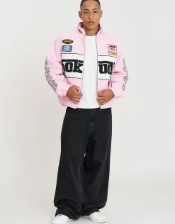 Sokudo Racing Jacket in Pink Glow