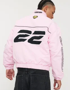 Sokudo Racing Jacket in Pink Glow