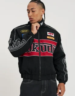 Sokudo Racing Jacket in Pink Glow