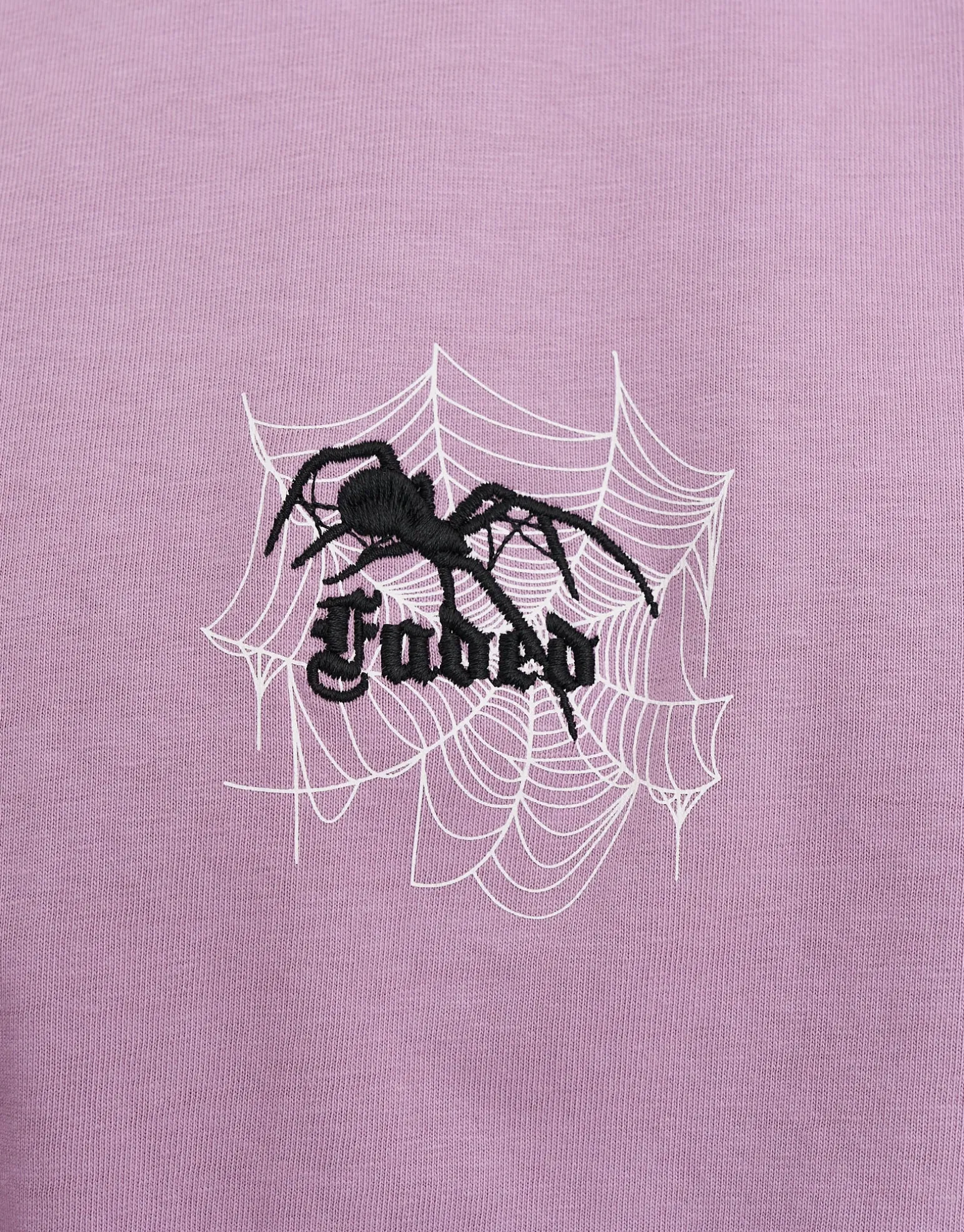 Spider Web Box Fit T Shirt in Neon Lilac