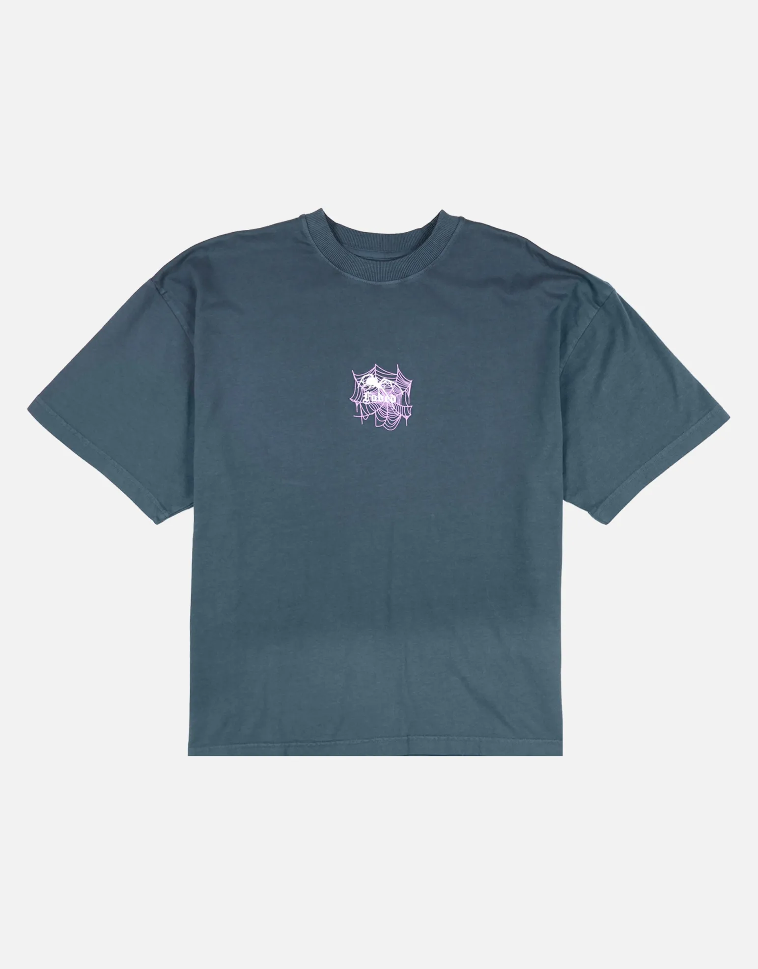 Spider Web Box Fit T Shirt in Pine Green