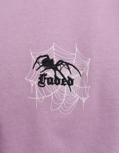 Spider Web Box Fit T Shirt in Pine Green