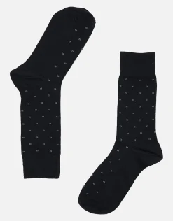 Square Dress Socks in Black