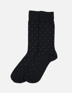 Square Dress Socks in Black