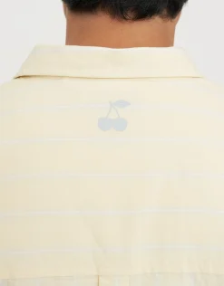 Stacked Stactic Printed Short Sleeve Shirt in Yellow/white