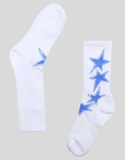 Star Crew Socks in Red