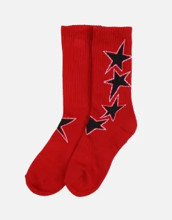 Star Crew Socks in White