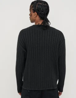 Stars Relaxed Knit Jumper in Shadow Grey