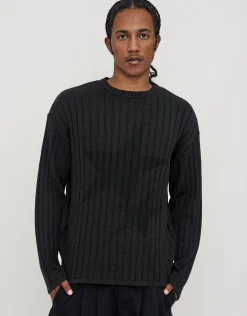 Stars Relaxed Knit Jumper in Shadow Grey