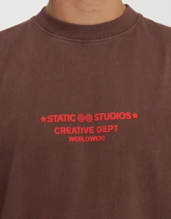 Static Studios Rose Box Fit T Shirt in Surreal Green