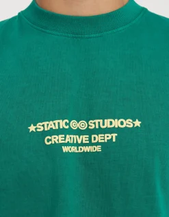 Static Studios Rose Box Fit T Shirt in Bitter Brown