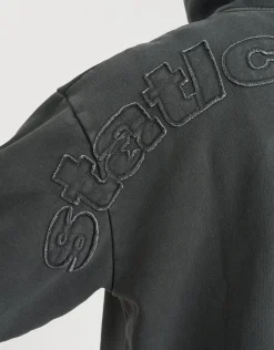 Static Supply Applique Pullover Hoodie in Pewter Grey