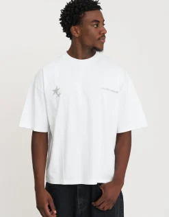 Static Supply Camo Box Fit T Shirt in Blanc