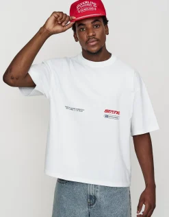 Static Supply Camo Box Fit T Shirt in Blanc