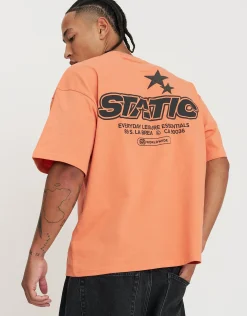 Static Supply Camo Box Fit T Shirt in Blanc