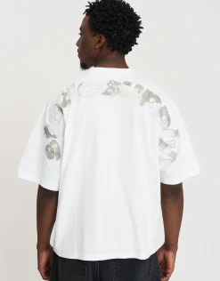 Static Supply Camo Box Fit T Shirt in Blanc