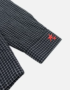 Static Supply Check Long Sleeve Shirt in Black