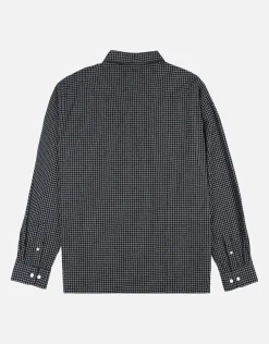 Static Supply Check Long Sleeve Shirt in Black