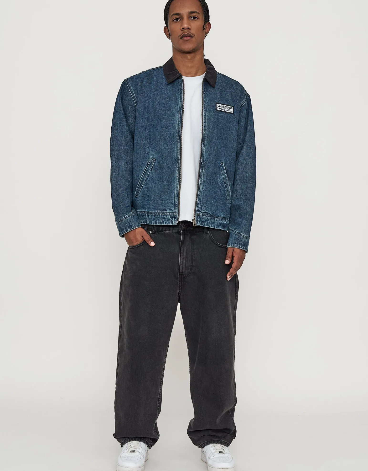 Static Supply Denim Jacket in Blue