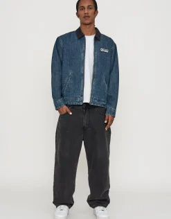 Static Supply Denim Jacket in Washed Black