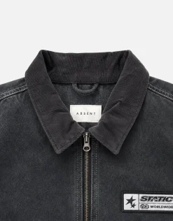 Static Supply Denim Jacket in Washed Black