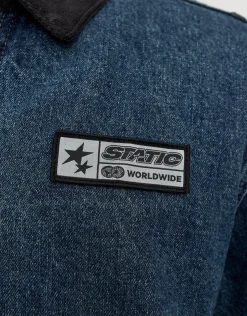 Static Supply Denim Jacket in Washed Black