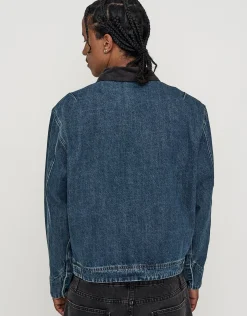 Static Supply Denim Jacket in Washed Black