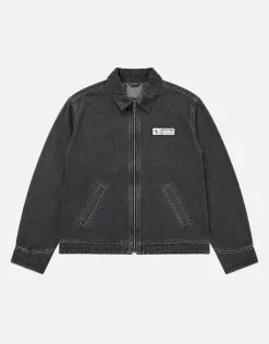 Static Supply Denim Jacket in Washed Black