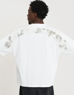 Static Supply Leisure Box Fit T Shirt in Blanc