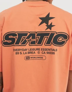 Static Supply Leisure Box Fit T Shirt in Blanc