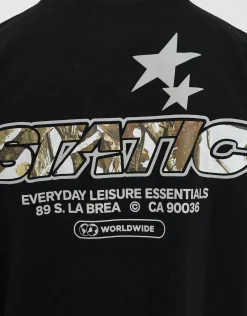 Static Supply Leisure Box Fit T Shirt in Blanc