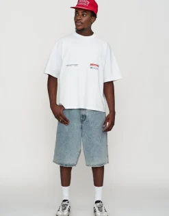 Static Supply Leisure Box Fit T Shirt in Blanc